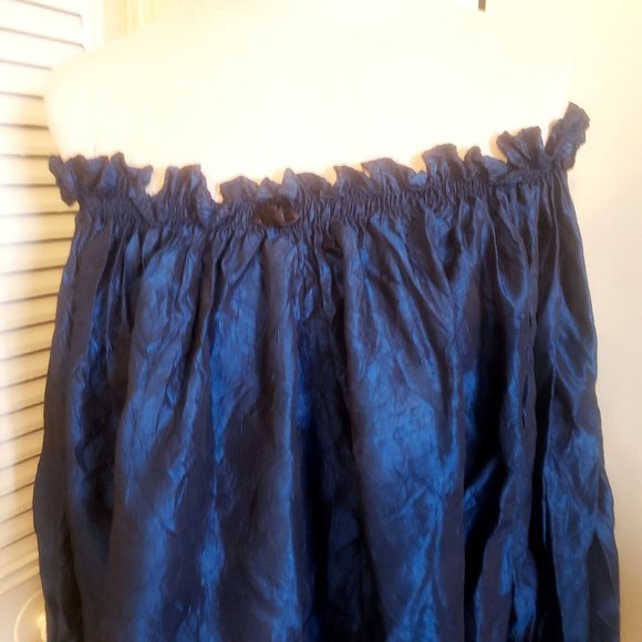 Iridescent Anna Konya Teal Peasant Blouse Medieval - Picture 4 of 7